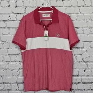 2/$50 Original Penguin by Munsingwear Pink Polo Short Sleeve Shirt Size L